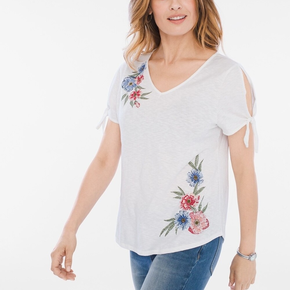 French Embroidery Tee by Chico's